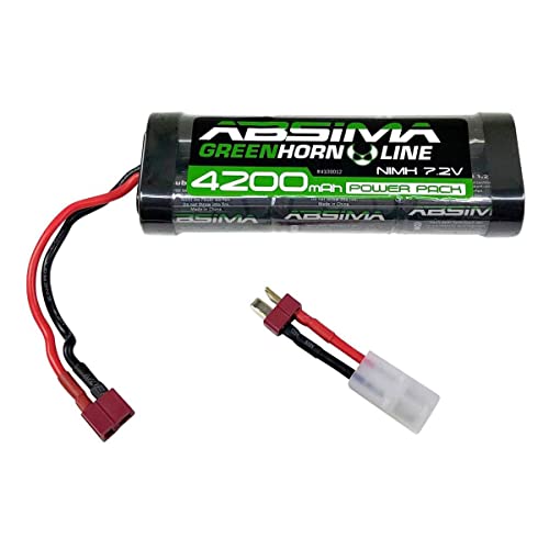 Absima 4100012 NiMH Akku Batterie, Grün von Absima