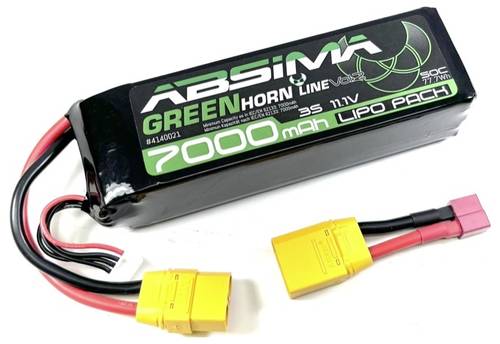 Absima Modellbau-Akkupack (LiPo) 11.1V 7000 mAh Zellen-Zahl: 3 50 C Stick XT90 von Absima