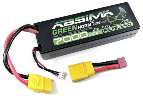 Absima Modellbau-Akkupack (LiPo) 7.4V 7000 mAh Zellen-Zahl: 2 50 C Stick XT90 von Absima