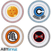 DRAGON BALL Z Set of 4 Plates Emblems von Abysse Deutschland GmbH