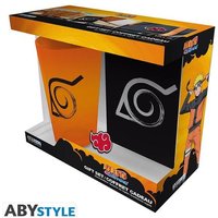 NARUTO SHIPPUDEN Gift Set XXL glass + Pin + Notebook Konoha von Abysse Deutschland GmbH