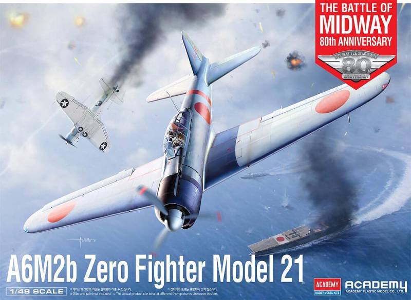 A6M2B Zero Fighter Model 21 - Schlacht um Midway von Academy Plastic Model