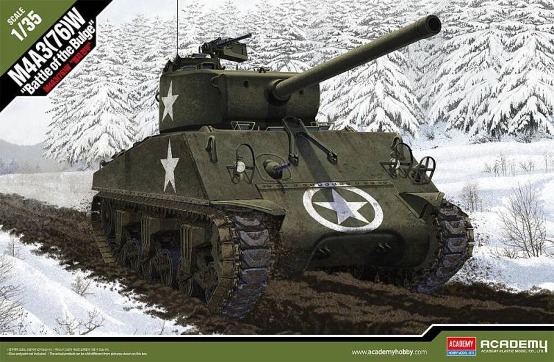 M4A3 76mm US Army - Battle of Bulge von Academy Plastic Model