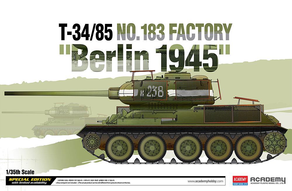 T-34/85 No.183 Factory ´Berlin 1945´ von Academy Plastic Model