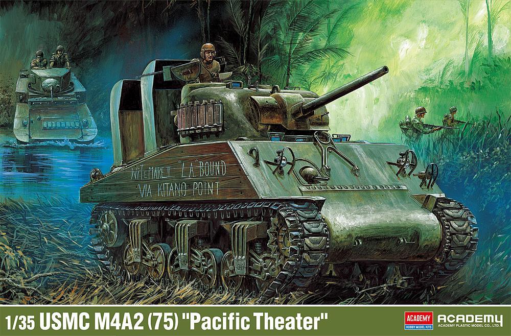 USMC M4A2 75 Pazifik-Schauplatz von Academy Plastic Model