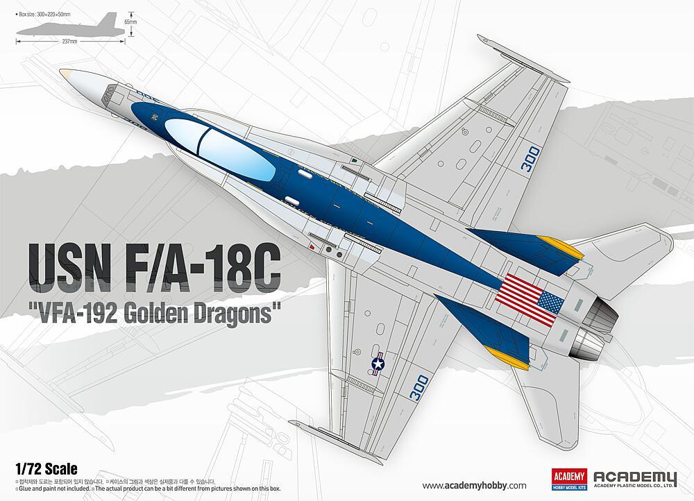 USN F/A-18C VFA-192 Golden Dragons von Academy Plastic Model