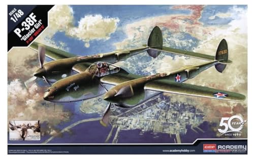 ACADEMY AC12208 492208 1/48 P-38F Lighting Glacier Girl, Verschieden von Academy