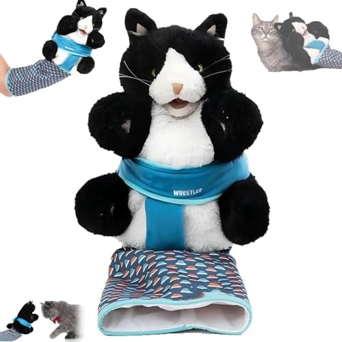 Katzen Puppet Wrestler, Katzen Ringer Handpuppe, Interaktive Handpuppe mit robuster Polsterung, Katzenpuppe Wrestler Polsterung für sicheres Spielen, Langeweile (1pc) von Accrue