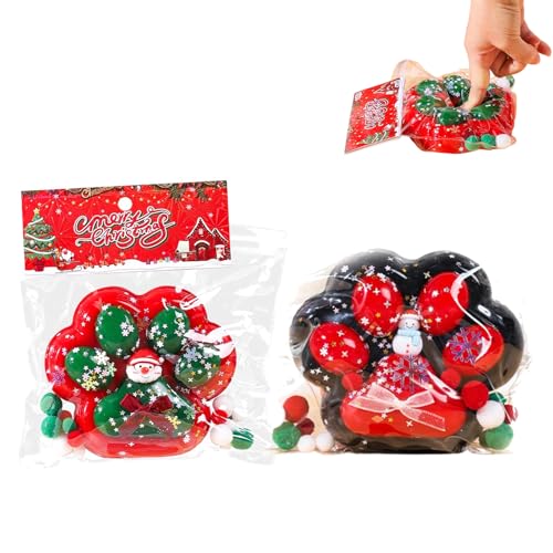 Accrue Squishy Katzenpfote Groß,5in Squeeze Spielzeug Pfote,Cat Squishy Quetschspielzeug,Kawaii- Katzenpfoten,Fidget Spielzeug,Stressabbauspielzeug,Weihnachten (Black+Red) von Accrue