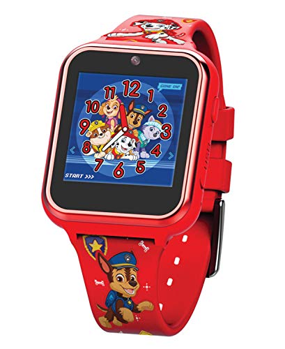 Accutime PAW4275 Kinder Smartwatch Paw Patrol, Kinderuhr mit Selfie Kamera, Foto & Video, Stoppuhr, 6 Spiele, 3 Hintergründe, 10 Zifferblätter, Diktiergerät, Fitness Tracker Uhr, Wecker, Rot von Accutime