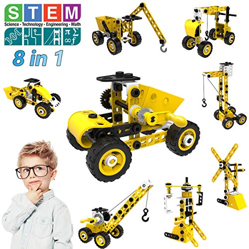 STEM Bauspielzeug, 8 in 1 Educational Building Toys Konstruktion Spielzeug für 5 6 7 8 9 10+ Jahre alte Jungen Mädchen,100 Stück Lernspielzeug Bausteine Geburtstagsgeschenke für Kinder von ACELIFE