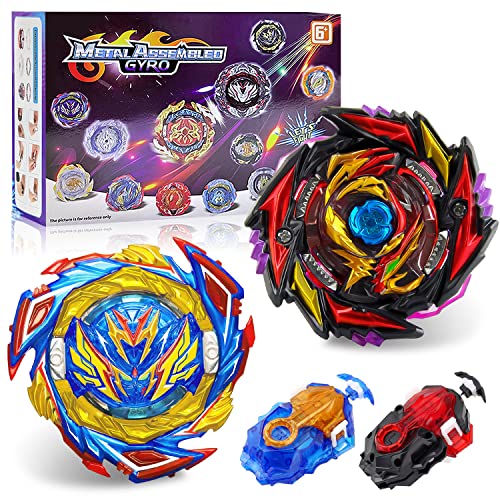 2 in 1 Bey Burst Turbo Starter Set, 4D Metall Fusion kampfkreisel, Kinder Spielzeug Geschenk für Weihnachten, Geburtstag, Kreisel für Kind, Jugendliche Und Erwachsene von Acebwhtoy