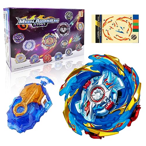 Acebwhtoy Bey Burst Turbo Blade Set, Bey Metal Fusion Blade mit Launcher, Kreisel Spielzeug Geschenk Für Kinder, Jugendliche von Acebwhtoy