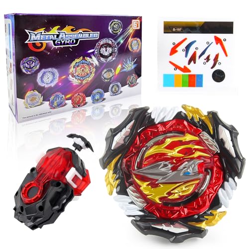 Acebwhtoy Bey Burst Turbo Blade, 4D Metal Fusion Kreisel mit Starter, Kampfkreisel Geschenk für Weihnachten, Geburtstag, Kinder Spielzeug für Kinder ab 6 Jahren von Acebwhtoy