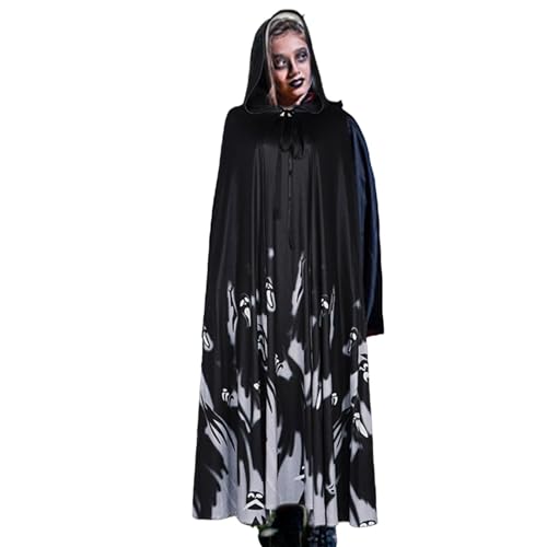 Aceirropy Cosplay-Kostüm für Damen – Halloween Dress Up Cosplay Hexenkleid Hexenkostüm | Horror lang hautfreundlich Hexenkostüm Kleid Outfit für Urlaub, Party, Clubs, Fotografie von Aceirropy