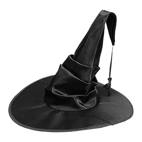 Aceirropy Hexenhut für Frauen, Hexenhut Erwachsene,Halloween Cosplay Hexenhut - Hexen-Stirnband-Kostüm, Maskerade-Hexenhut mit Fledermaus-Design für Frauen und Erwachsene von Aceirropy