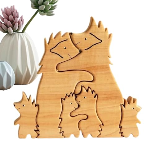 Aceirropy Igel-Puzzle aus Holz,Puzzles in Tierform | Dekorativer Tischaufsatz,6X verbessert die Feinmotorik als Spielzeug für Weihnachten und Thanksgiving von Aceirropy