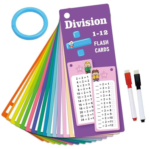 Aceirropy Subtraktions-Lernkarten, Mathe-Fakten-Lernkarten,15X Multi-Mathe-Lernkarten - Multiplikations-Division-Lernkarten, interaktives Mathe-Übungstool für Kinder, und Mädchen von Aceirropy