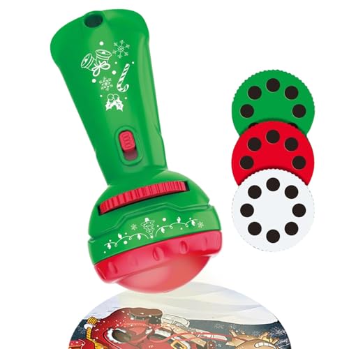 Aceirropy Weihnachts-Taschenlampen-Projektor,Weihnachts-Taschenlampen-Projektor für Kinder | Projektorspielzeug für die frühe Bildung | Weihnachts-Fackel-Projektor mit 24 Mustern, von Aceirropy