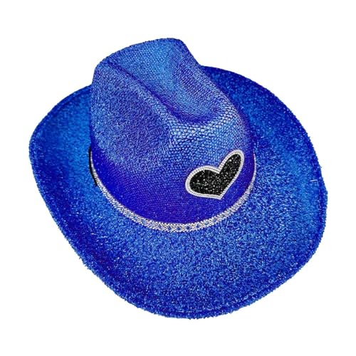 Aceirropy Western Cowboyhut, Cowgirl Hut Glitter | Disco Glitter Cowgirl Hut | Party Kopfbedeckung, Kostümzubehör für Halloween Bachelorette Party von Aceirropy