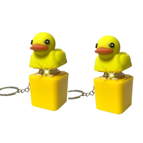 Quacking Fidget Toy,2er-Pack Quacking Duck key-chain,Fidget Spielzeug,Sensorisches Spielzeug -Stressabbau,Zappelspielzeug, Das Quacksalber,Duckies Quacking key-chain Sensory Toys,duck-eys Quacking Toy von Aceirropy