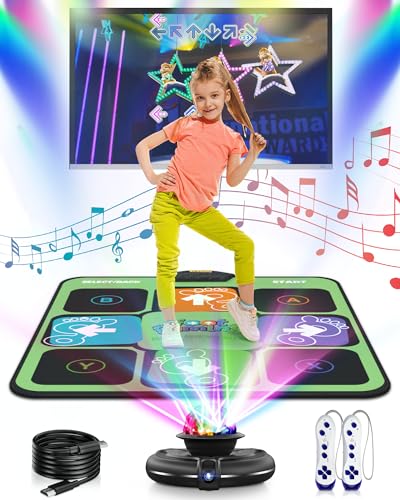 Acelufly Tanzmatte für Kinder und Erwachsene - TV Kabelloses Tanzpad, Anti-Rutsch-Übungsmatte für den Innenbereich mit 5 Modi - Tanzspiele, 9 HD-Kamera, 3 Laufspiele, 20 Yoga, 70 Controller-Spiele von Acelufly