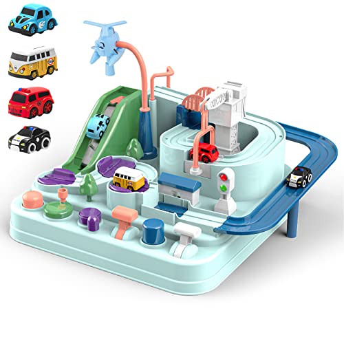 Acemall Auto Abenteuer Spielzeug, Autos Rennstrecken-Spielzeug, Vorschul-pädagogisches und interaktives Spielzeug, Kleinkinder 3 4 5 6 Jahre alte Jungen Mädchen von Acemall