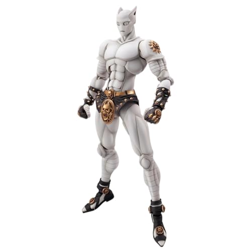 Acfigure Killer Queen/Kira Yoshikage Actionfigur-Modell, weiße Katze und rosa Katze, bewegliche Figur, kreatives Geschenk, Tischdekoration (weiß) von Acfigure