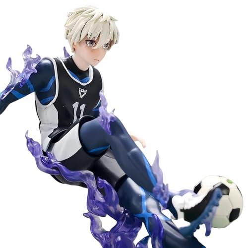 Acfigure Nagi Seishiro Anime-Figur, Höhe 18 cm, blaues Schloss, Anime-Charakter, Fußball-Statue, Modell für Desktop-Dekorationssammlungen von Acfigure