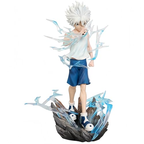 Anime Killua Zoldyck Figur Statue Actionfigur 22 cm stehend Körperhaltung Cartoon-Charakter Zubehör PVC Modell für Schreibtischdekorationen und Sammlungen. von Acfigure