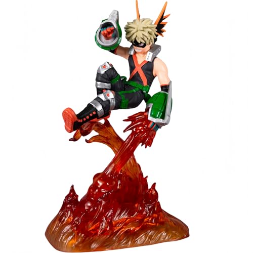 MHA Anime Figur Bakugou Katsuki Midoriya Izuku Actionfigur 27cm Statue Battle Stance Zubehör PVC Modell Desktop Dekoration für Anime Fans (Bakugou Katsuki) von Acfigure