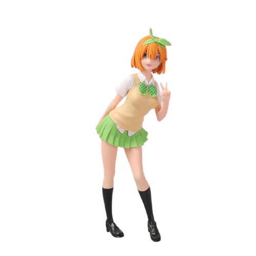 Nakano Miku The Quintessential Quintuplets Anime Figure 17cm Standing Posture Cartoon Character PVC Statue Model School Uniform Style for Desktop Collection Gifts (Nakano Yotsuba) von Acfigure