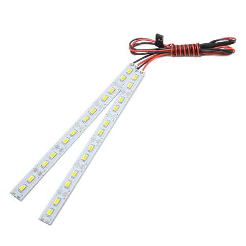 Acfthepiey 24 LED-Chassis-Licht-Metall-LED-Streifen, 6 V, für 1/10, 1/8 RC-Auto-Crawler, weiß, Zubehör, 1 Stück von Acfthepiey