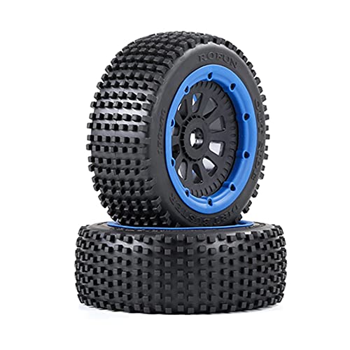 Acfthepiey Off-Road-Autoreifen-Set vorne oder hinten für 1/5 BAHA 5S//V5 ROVAN KM Baja Truck Ersatzteile Spielzeug Teile Blau von Acfthepiey