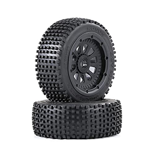 Acfthepiey Off-Road-Autoreifen-Set vorne oder hinten für 1/5 BAHA 5S//V5 ROVAN KM Baja Truck Ersatzteile Spielzeug Teile - Schwarz von Acfthepiey