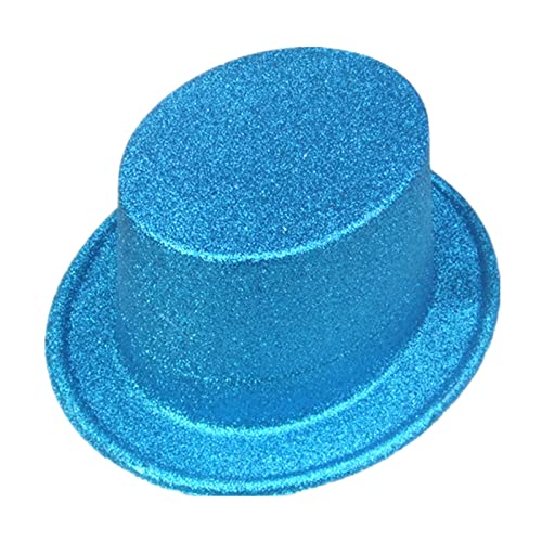 Achlibe Top Hats for Adults Glitter Smoking Hats Costume Magician Hats Party Favors Unisex Hats Topper Hat, (Blue, One Size) von Achlibe