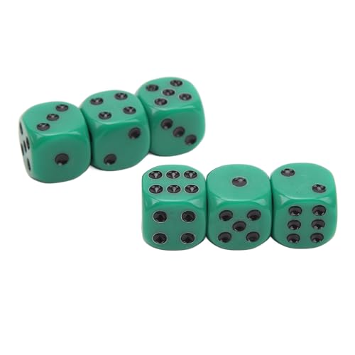 20 Stück 16 Mm Würfel mit Abgerundeten Ecken, 6-seitiges G-Würfel-Set für Tisch-Brettspiele, Mathe-Spiele, G-Würfel mit Schwarzen Punkten, Große Punkte für Einfaches Lesen und von Acouto