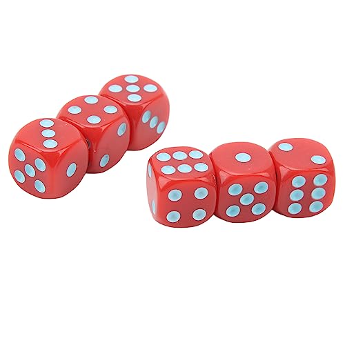 20 Stück 16 Mm Würfel mit Abgerundeten Ecken, 6-seitiges G-Würfel-Set für Tisch-Brettspiele, Mathe-Spiele, G-Würfel mit Schwarzen Punkten, Große Punkte für Einfaches Lesen und von Acouto