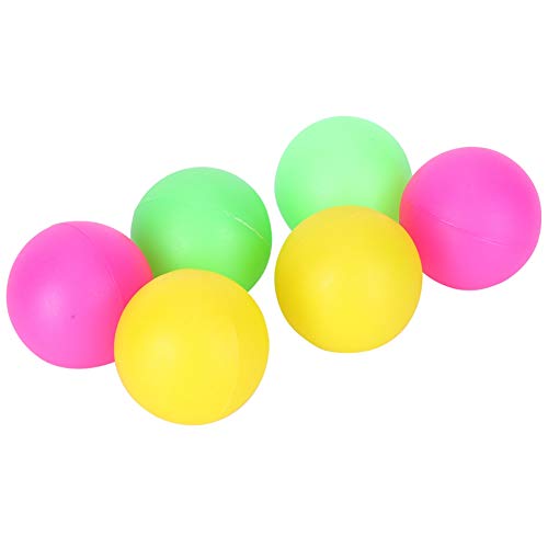 6PCS PVC Beach Ball Ersatz, Farbenfrohe Strand -Tennis -Unterhaltungsspiel Spielzeugbälle mit Dekoration für Katzenbälle (Gelbgrün) von Acouto