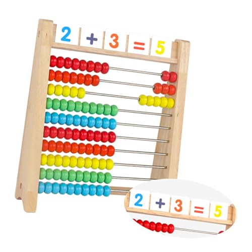 Abacus RACKWOOLEN EIN Holz Abacus Rack Arithmetische Mathematik 100 Perlen Bildungszählung Abacus Spielzeug Unser Zählspielzeug die Fähigkeiten Logische Denkfähigkeiten. Werkzeug von Acouto