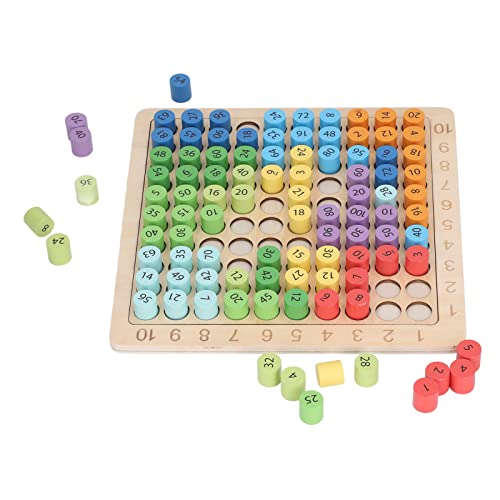 Acouto 3 in 1 Multiplikationsboard Holz Frühes Lernen Bildungshirnentwicklung Mathematikspielzeug Bildungsspielzeug: GOO Multiplication Boardwooden Math Blocks BoardChildren von Acouto