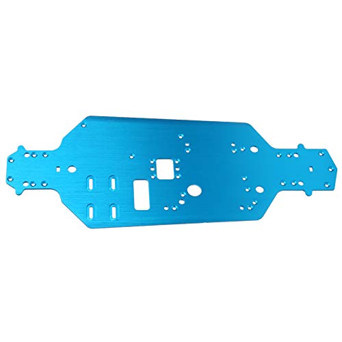 Chassis-Bodenplatte aus Aluminiumlegierung, Upgrade-Teile für HSP 94122 1/10 RC CarBlaues RC-ChassisAluminiumlegierungs-ChassisRC-Chassis-PlatteChassis-ErsatzChassis für HSP (BLUE) von Acouto