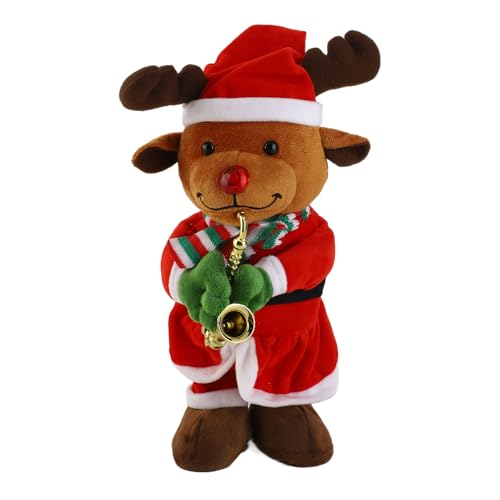 Acouto Elektrische Musik Weihnachtsspielzeugpuppe Dancing Singt Leuchtend Schwingen P to to to to to Toy für Erwachsene Weihnachten Snowman Weihnachten Gesang Doll 3 Batterien Es EAS von Acouto