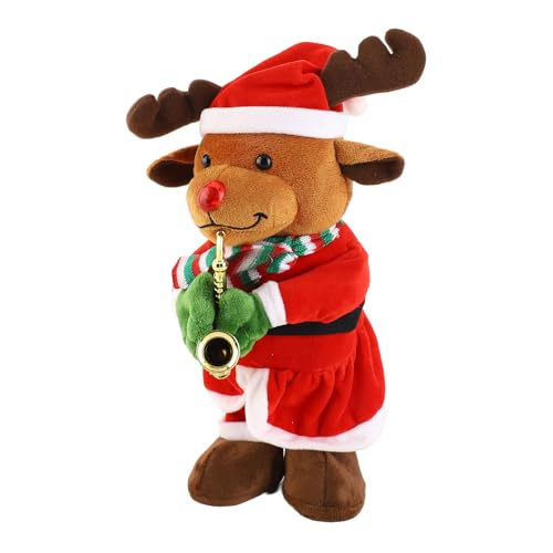 Acouto Elektrische Musik Weihnachtsspielzeugpuppe Dancing Singt Leuchtend Schwingen P to to to to to Toy für Erwachsene Weihnachten Snowman Weihnachten Gesang Doll 3 Batterien Es EAS von Acouto