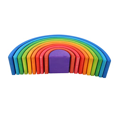 Acouto Holzstapel -Gebäude Spielzeugblöcke Halbkreisnisträtsel für Kleinkinder Frühe Bildung und Safe Create Paint Toy Grimms Holz ToysStacker Bausteine Acouto Holzstapel -Gebäude Spielzeugblöcke Halbkreisnisträtsel für Kleinkinder Frühe Bildung und Safe Create Paint Toy Grimms Holz ToysStacker Bausteine von Acouto