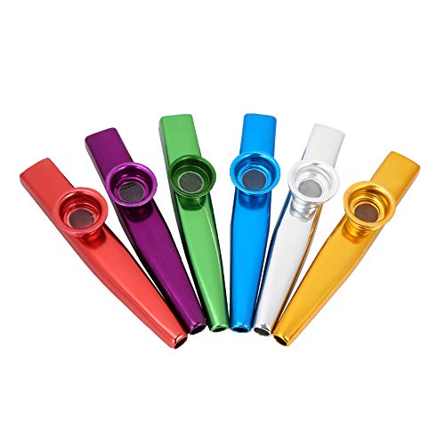 Acouto Kazoo Musikinstrument, Blasinstrument, Musikspielzeug, Metall, 6 Stück, Einfach zu Spielen, Tragbar, Party von Acouto