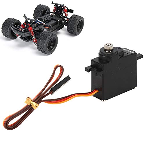 Acouto Metallgetriebe-Kernmotor-Servo-Upgrade-Teile 17 G für RC-Modelle, Hochpräzises Digitales Servo für Ferngesteuertes Auto, Schwarz (Black) von Acouto