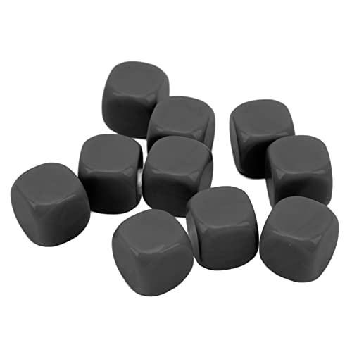 Blankowürfel, 6-seitige Leere Würfel, Brettspiel, Würfelspiel, Lernspiel, 6-seitiges Würfelset, Kunststoffmaterial für DIY, Interaktives Spielzeug, 30er-Set (Black) von Acouto