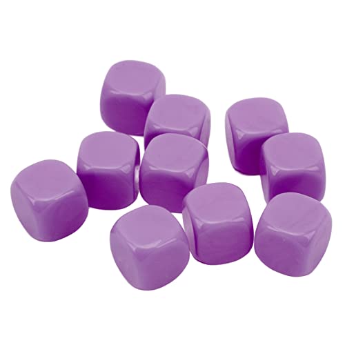 Blankowürfel, 6-seitige Leere Würfel, Brettspiel, Würfelspiel, Lernspiel, 6-seitiges Würfelset, Kunststoffmaterial für DIY, Interaktives Spielzeug, 30er-Set (Purple) von Acouto