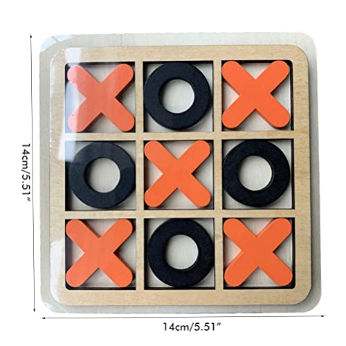 Hölzernes Xo-Brettspielspielzeug, Hölzernes Interaktionsbrett, Schach, Puzzlespiel, Lernspielzeug, Andere Können Unseren Ball Einfach Nicht erreichen. Starkes und Plastisches von Acouto